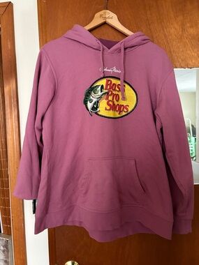 Bass Pro Shops Dusty Rose Hoodie with Logo Patch